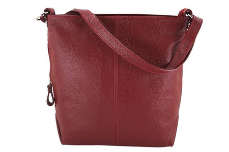 Torebka damska skórzana na ramię Różowa pudrowa