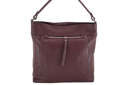 Torebka skórzana damska - Barberini's - Brązowa jasna