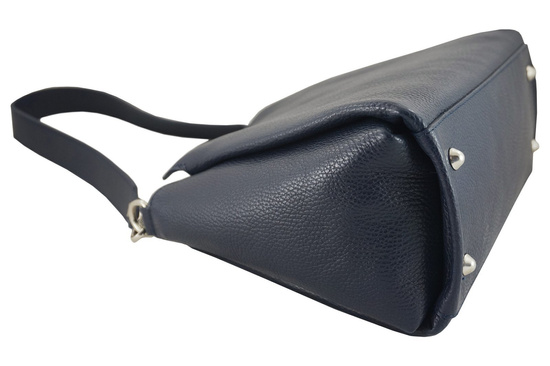 Torebka kuferek na szerokim pasku - Beżowa ciemna