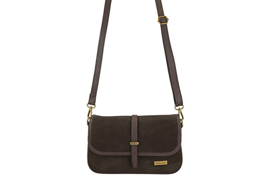 Zamszowa torebka damska Barberinis - Brązowa ciemna 