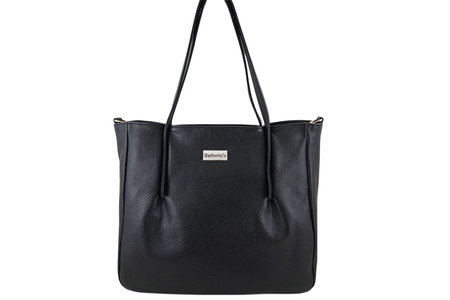 Shopperka damska skórzana Barberinis - Czarna