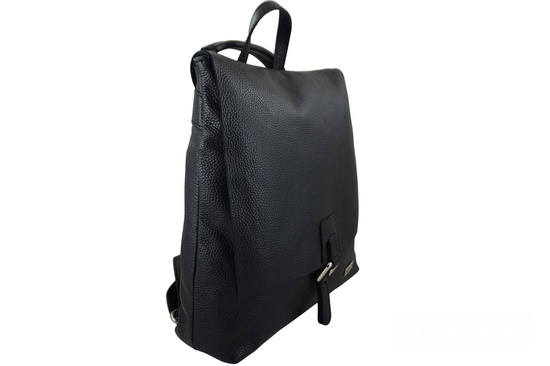 Stylowy plecak damski skórzany - Czarny 