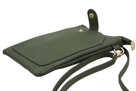 Torebka skórzana / etui na telefon - Zielone 