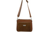 Codzienna torebka ze skóry naturalnej z zamszem - Brązowa jasna