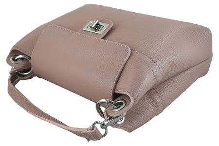 Torebka damska skórzana crossbody - Zielona ciemna