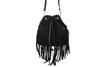 Torebka skórzana boho style - Czarna 