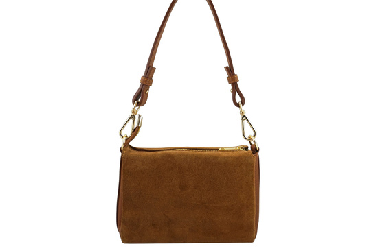 Zamszowa listonoszka damska Barberinis - Brązowa jasna 