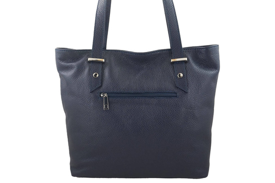 Shopper bag - duża torebka miejska - Granatowa