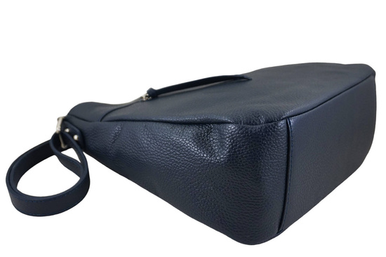 Torebka codzienna skórzana damska - Granatowa 