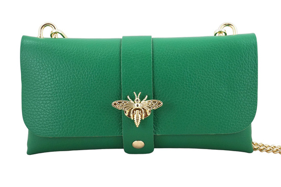 Torebka kopertówka na łańcuszku - Zielona jasna 