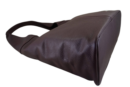 Modna torebka worek na szerokim uchwycie - Bordowa