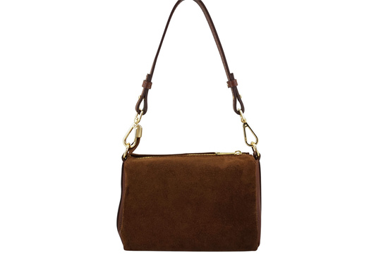 Zamszowa listonoszka damska Barberinis - Brązowa 