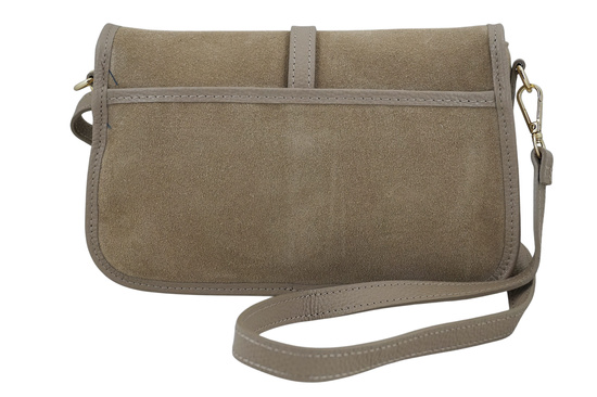 Zamszowa torebka damska Barberinis - Beżowa 