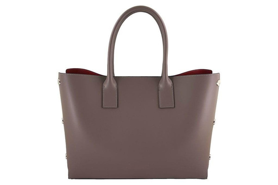 Torebka damska włoska - Barberini's - Szara ciemna 