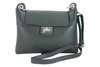 Torebka damska skórzana crossbody - Zielona ciemna