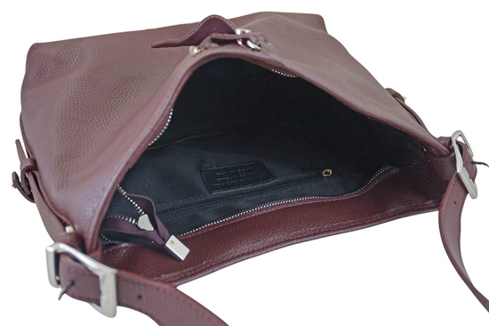 Codzienna torebka damska na ramię - Bordowa