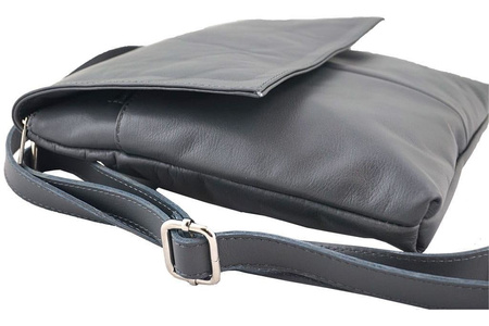 Torebki skórzane listonoszki - Barberini's - Czarny