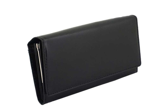 Skórzany portfel damski - Fuksja