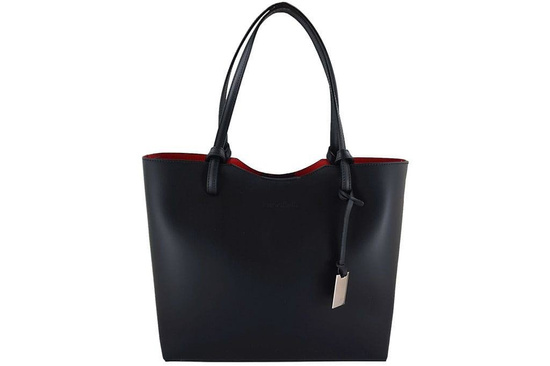 Torebka skórzana damska - Barberini's - Granatowa 