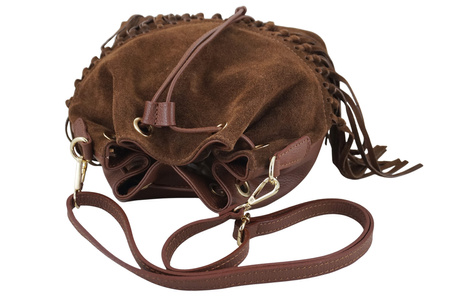 Torebka skórzana boho style - Brązowa