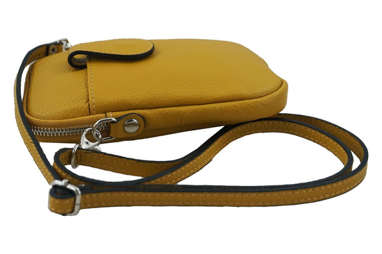 Skórzane etui na telefon - Żółte ciemne