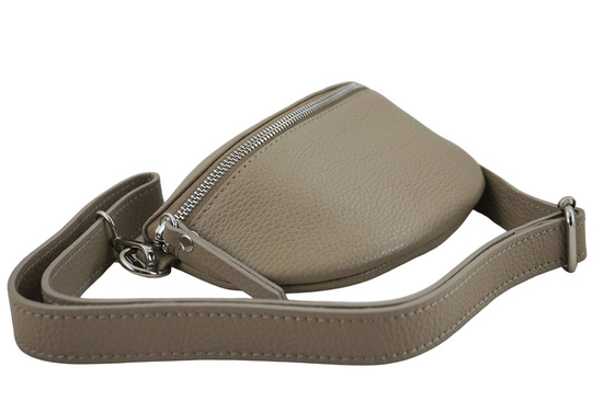 Saszetka / nerka skórzana młodzieżowa - Beżowa 