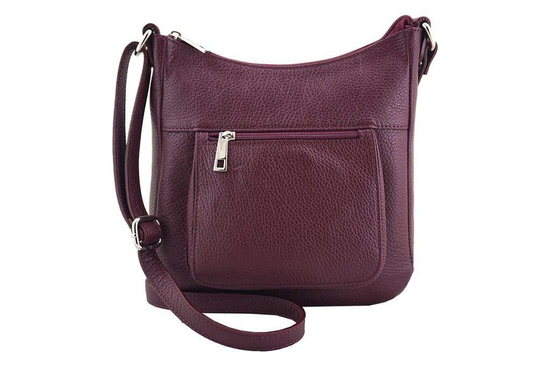 Modna włoska listonoszka skórzana - Beżowy ciemny