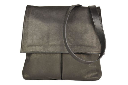 Torebki skórzane listonoszki - Barberini's - Czarny