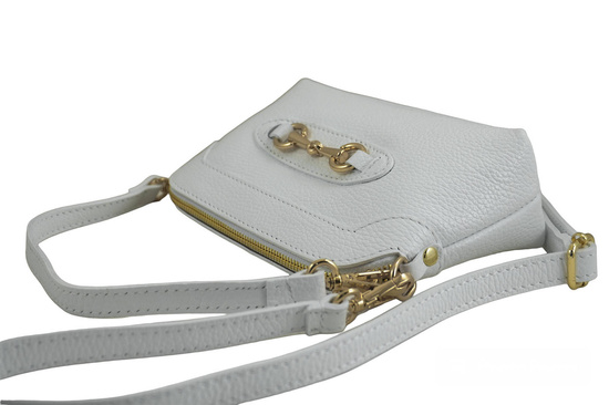 Mała torebka wizytowa skórzana - Biała 