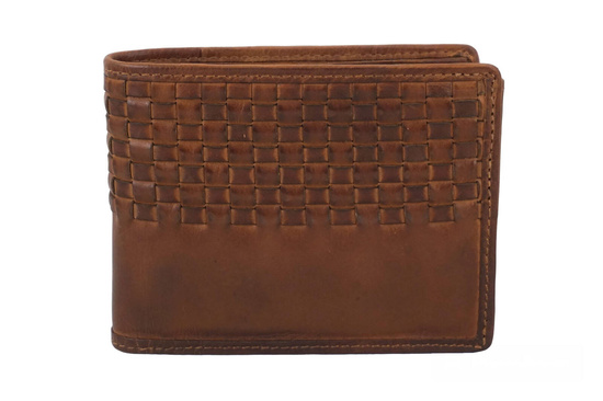 Stylowy portfel męski skórzany - Brązowy