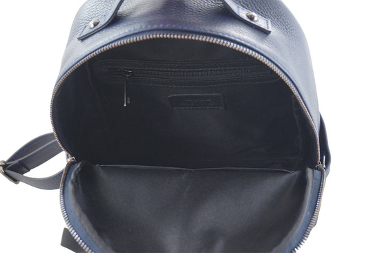 Elegancki plecak skórzany - Granatowy