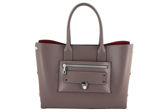 Torebka damska włoska - Barberini's - Szara ciemna 