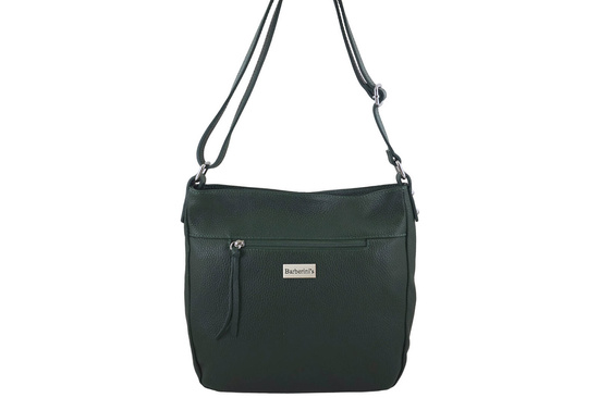 Torebka codzienna skórzana damska - Zielona ciemna 