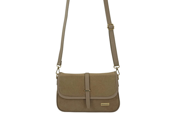 Zamszowa torebka damska Barberinis - Beżowa 