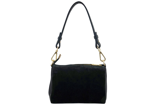 Zamszowa listonoszka damska Barberinis - Czarna 