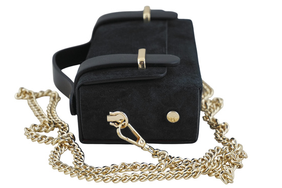 Zamszowa torebka Barberinis wizytowa - Czarna