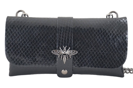 Wizytowa torebka lakierowana czarna 