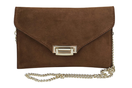Stylowa kopertówka zamszowa Barberinis - Brązowa
