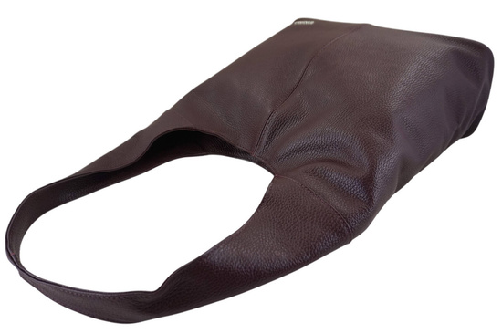 Modna torebka worek na szerokim uchwycie - Bordowa