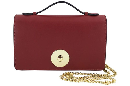 Torebka wizytowa ze skóry naturalnej - Bordowa