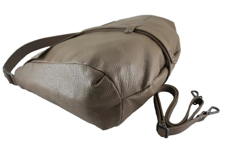 Torebki skórzane - worki Barberini's - Szara jasna