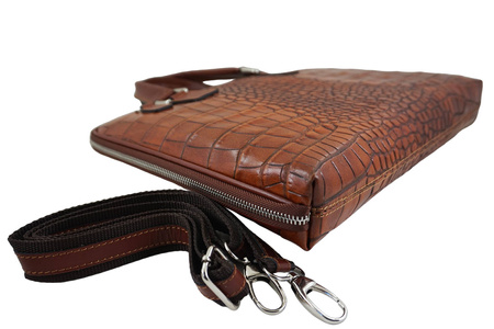 Torba na laptopa damska skórzana Barberinis - Brązowa 