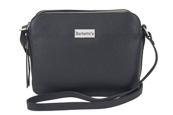 Torebka skórzana damska włoska - Czarna