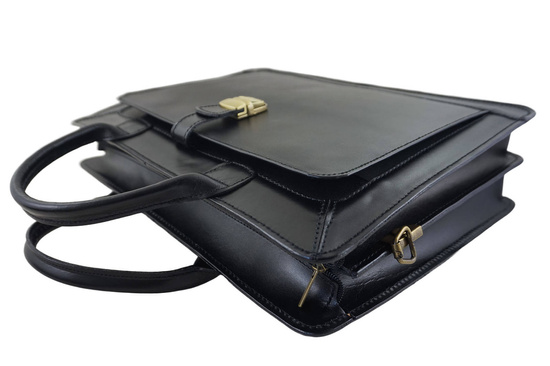 Aktówka męska skórzana Barberinis - Czarny 