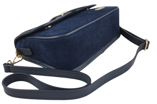 Zamszowa torebka damska Barberinis - Granatowa 