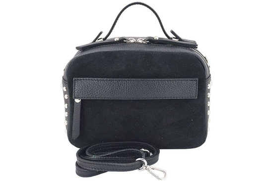 Barberini's - modna listonoszka z nitami - Szara ciemna 