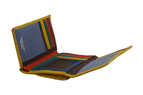 Funkcjonalny portfel damski - Żółty ciemny