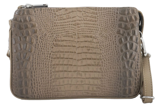 Torebka damska z motywem CROCO - Zielona ciemna 