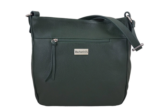 Torebka codzienna skórzana damska - Zielona ciemna 