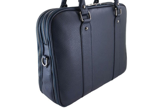 Aktówka skórzana damska - Barberini's - Granatowa 